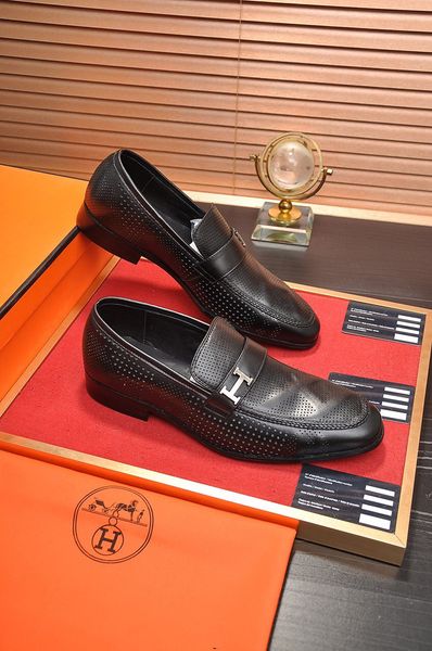 

2019 leather men shoes spring autumn men genuine leather shoes wedding luxury brands brogue men dress business shoes footwear, Black