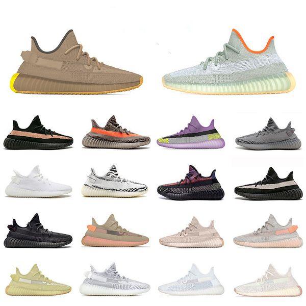 

desert sage earth cloud white citrin kanye west designer sneakers bred black reflective yeshaya men women sports running shoes size 36-46