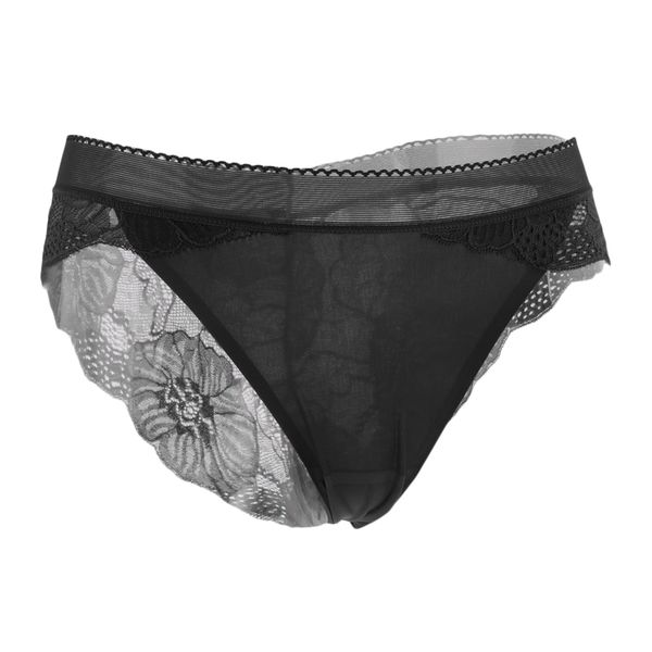 

black lace printed thong panties fashion briefs cool lingerie  l xl, Black;pink