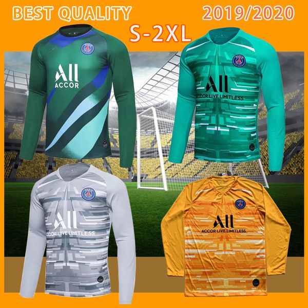 

2020 psg soccer jersey paris football shirts mbappe icardi marquinhos goalkeeper long sleeve keylo navas jersey camisetas de futbol shirt, Black;yellow