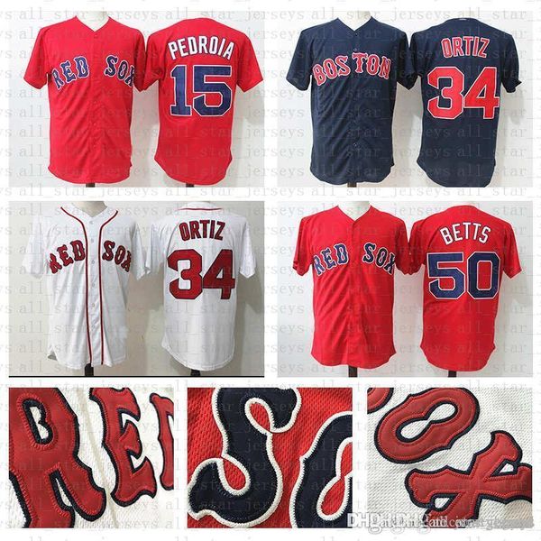 

9 Ted Williams 15 Dustin Pedroia 16 Andrew Benintendi Baseball Jersey Boston 50 Mookie Betts 34 David Red Sox Ortiz 41 Chris Sale