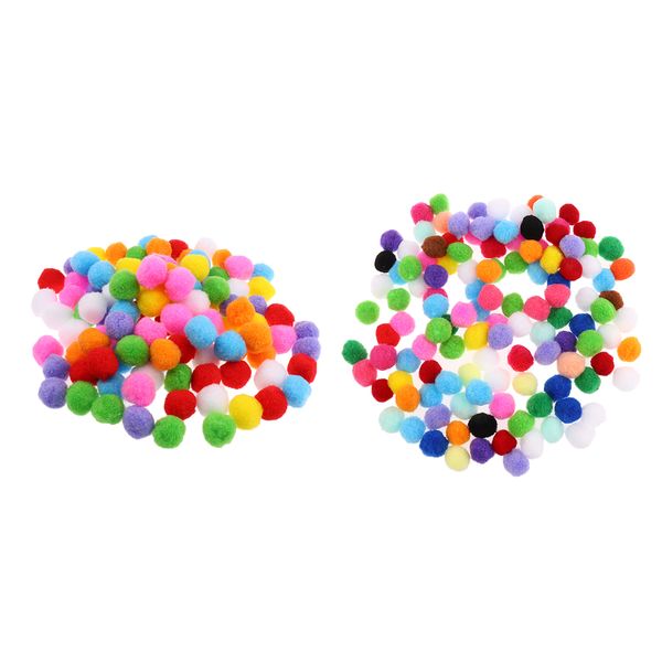

200 pieces assorted color felt balls pompom balls for diy crafts 25/30mm