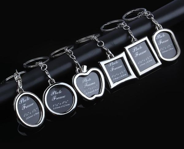 

10000pcs p frame round heart apple oval rhombus shape metal alloy keychain key chain keyring car keychains couples keyring gift j039, Silver