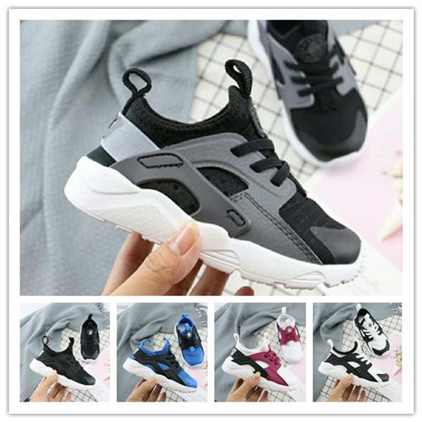 

2019 New Air Huarache кроссовки кроссовки большие Дети Мальчики девочки Черно-белые на отк