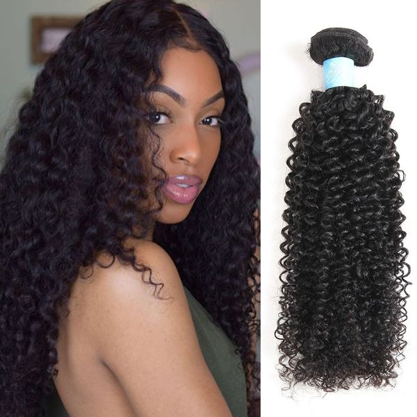 

grace hair brazilian kinky curly 1 bundle 9a natural remy human virgin deep curly hair bundles brazilian curly virgin hair, Black
