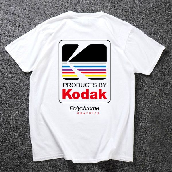 

мужские дизайнерские футболки kodak тройники в 9 цветах летняя футболка с коротким рукавом для мужчин женщин уличный стиль тройник, White;black