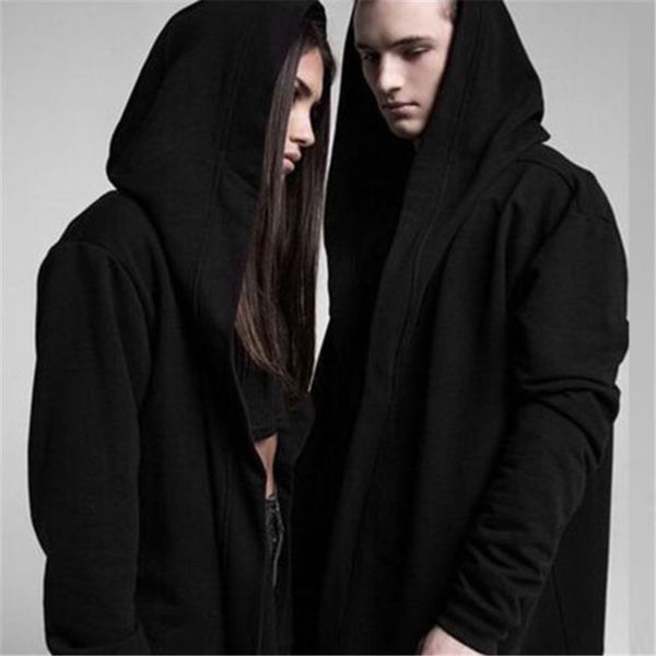

women's jackets men women solid winter gothic loose long cloak cape coat parka jacket outwear, Black;brown