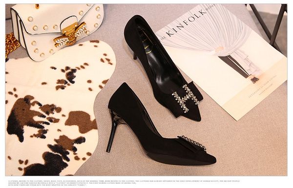 

new women's genuine leather shoes sandals dress shoes, Black