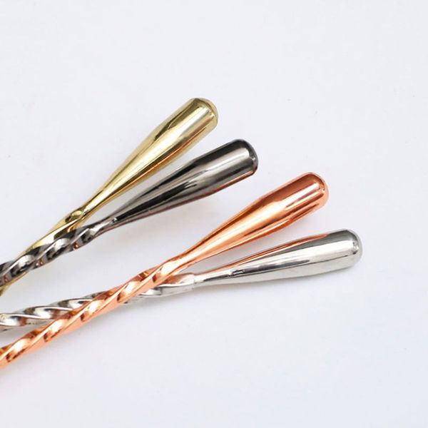 

water drop bar spoon stainless steel fine thread bar spoon cocktail stirring bartender teardrop bar mixing dropshipping