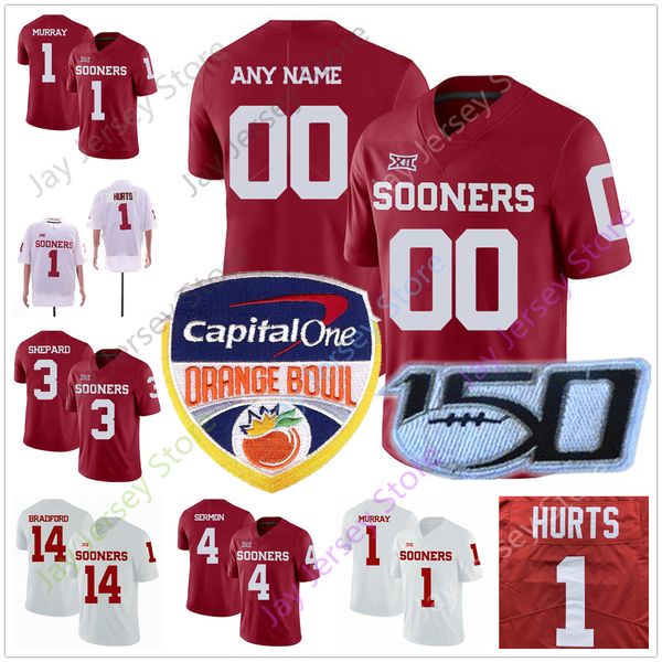 

custom oklahoma sooners football jersey neville gallimore marquise brown curtis bolton caleb kelly kyler murray baker mayfield, Black;red