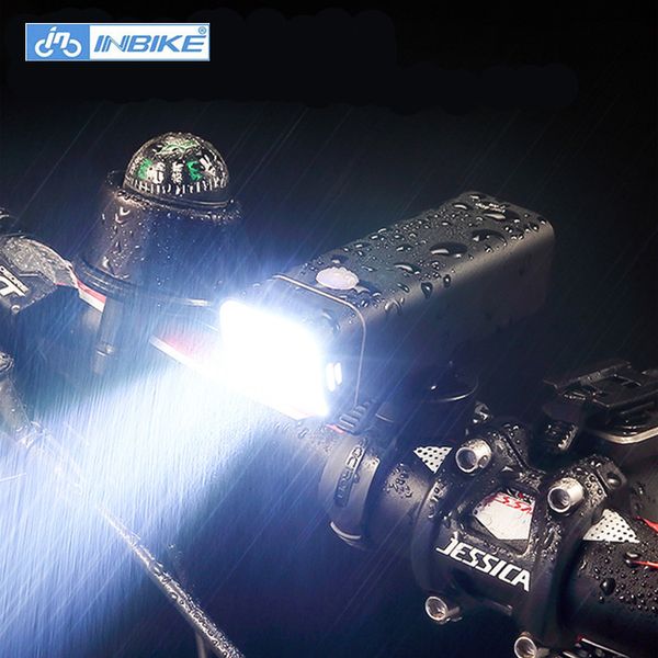 

inbike 300/600lm ipx6 waterproof outdoor usb charging bicycle light front bike handlebar light 200m visible distance