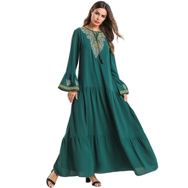 

abaya kaftan hijab muslim dress jilbab caftan robe dubai bangladesh abayas for women ramadan elbise turkish islamic clothing, Red