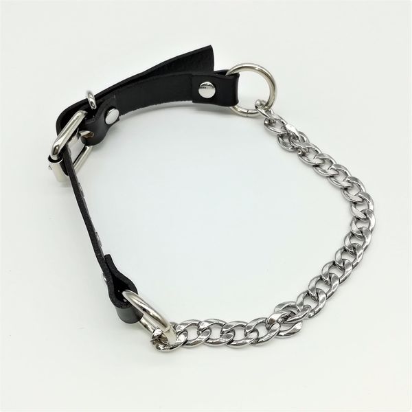 

new fashion harajuku handmade choker punk leather collar belt necklace spikes and chain torques club party, Golden;silver