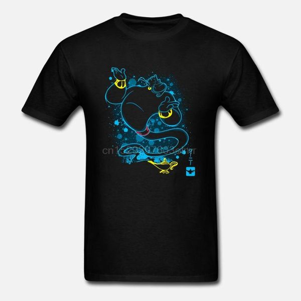

men short sleeve tshirt the genie aladdin t shirt women t-shirt, White;black