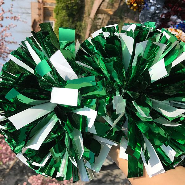 

cheerleading 1pair 150g/piece thick cosplay pompom custom color cheerleader dance shinny don't fade 6" pom