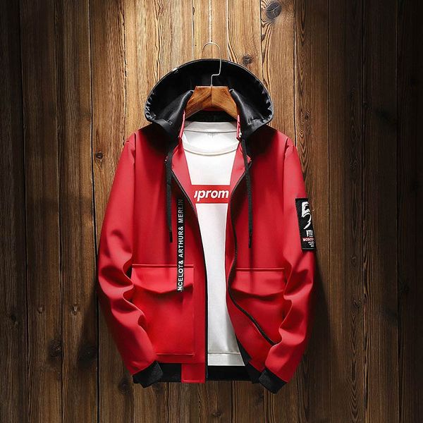 

men's bomber jacket 2018 new autumn winter coat men solid color hat detachable hooded jackets windbreaker m-5xl, Black;brown