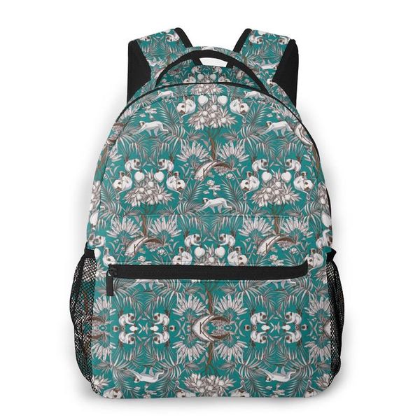 

women backpack casual travel bag monkeys and peaches print school bag fashion shoulder for teenage girl bagpack