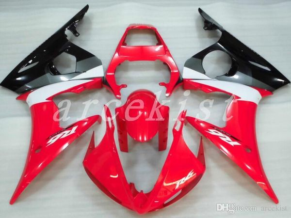 

новые обтекатели abs для yamaha yzf-r6 2003 2004 2005 yzf r6 03 04 05 yzf600 yzf r6 03-05 комплект обтекателей холодный черный красный