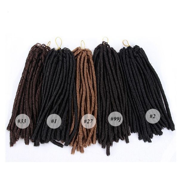 

havana mambo faux locs braids 24 strands crochet dreadlock braids hair extensions crochet twist synthetic braid hair, Black