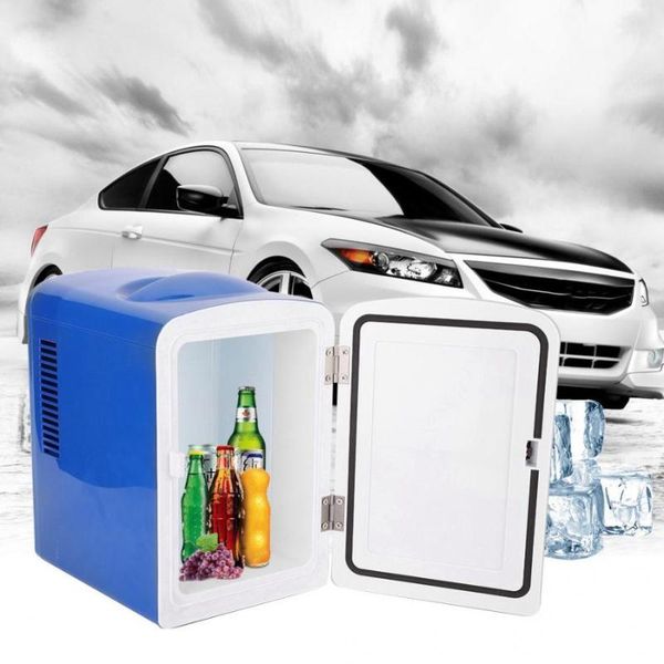 

12v 4l mini portable car refrigerator multi-function auto car fridge cooler warmer er refrigerator blue