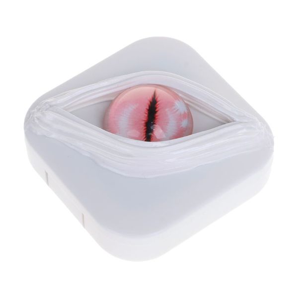 

контактные линзы дело fancy halloween личностной gifts eyes box зеркала unique хранение путешествие портативного держатель коробка линза ухо, Silver