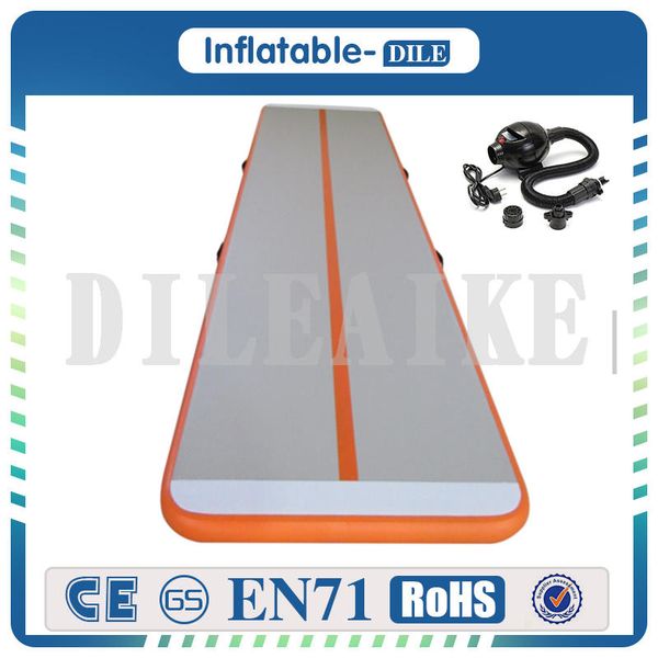 

good quality 500x100x10cm inflatable air track gymnastic air mat tumbling inflatable airtrack with one pump