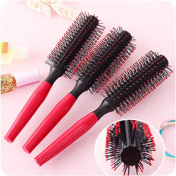 

1 pc comb hair brush portable protective curly round wood handle anti-static hairdressing combo pocket homeindustry nlrbn, Silver