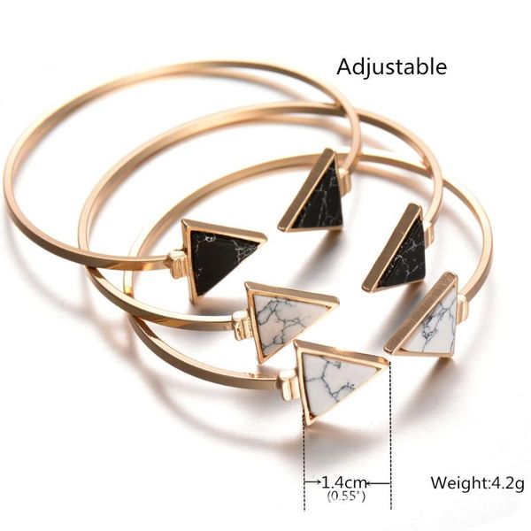 

triangle open bracelet simple personality autumn and winter new, Black