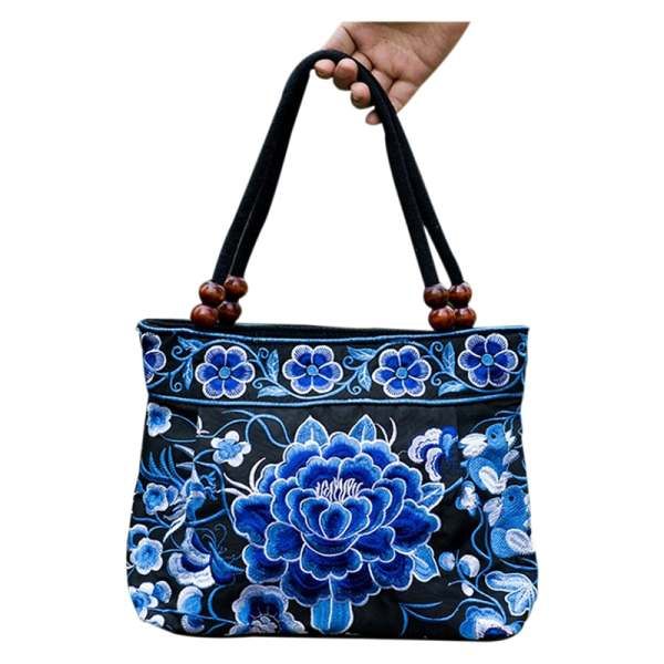 

ethnic flowers boho hobo embroidery embroidered bags ladies women's shoulder shopper bag handbag women brand bags luxury logo