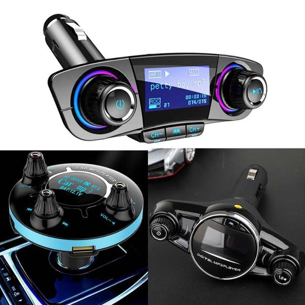 

12v-24v wireless bluetooth fm transmitter aux modulator handscar kit car audio mp3 player dual usb charger for mobile phone