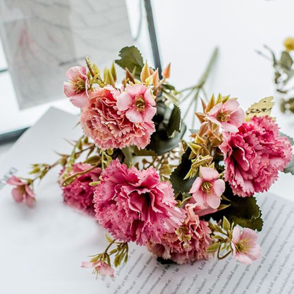 

carnation artificial flower bouquet mother's day gifts workmanship living room