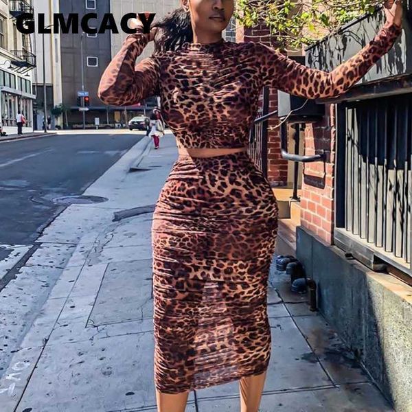 

женщины с длинным рукавом леопард печатный топ и макси юбка наборы 2 шт классная ночная вечеринка клубная одежда сексуальная шикарная улична, White