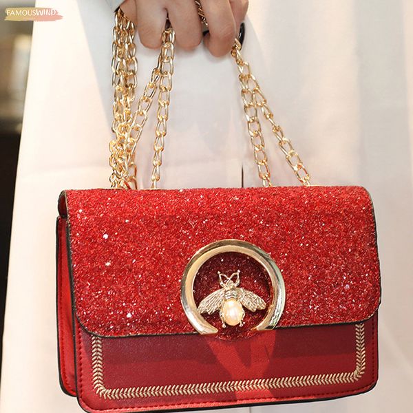 

brands designer women shoulder bag strap flap ladies leather messenger bag women clutch bag bee handbags and purses