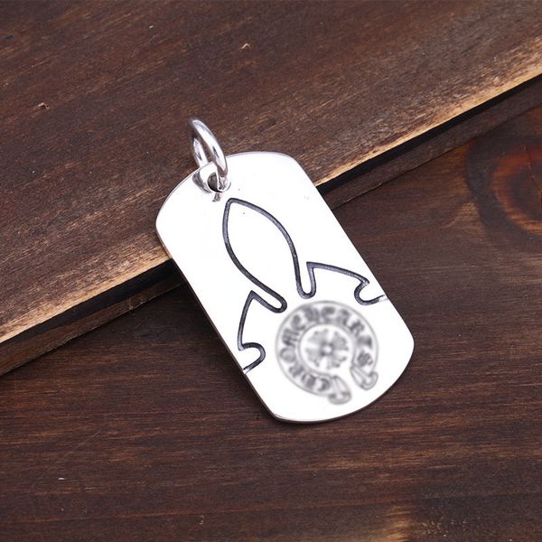 

925 sterling silver pendant personality classic simple retro punk cross flower style sweater chain charms 2020 new gift gift