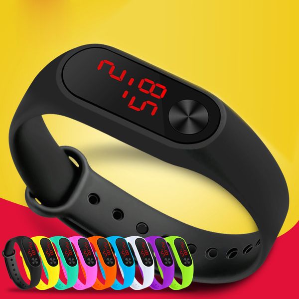 

fashion led watches men sport watch women digital wristwatches kids sport bracelet-watch young ladies and male student hour, Slivery;brown