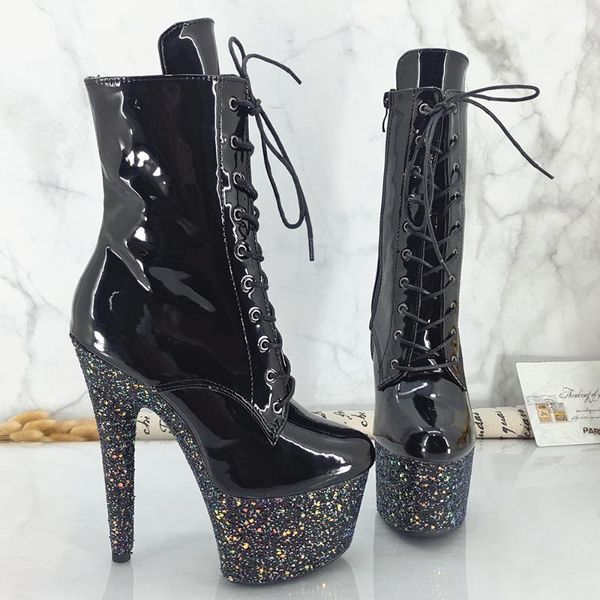 

leecabe 17cm/7inches pole dancing shoes high heel platform boots pole dance boot