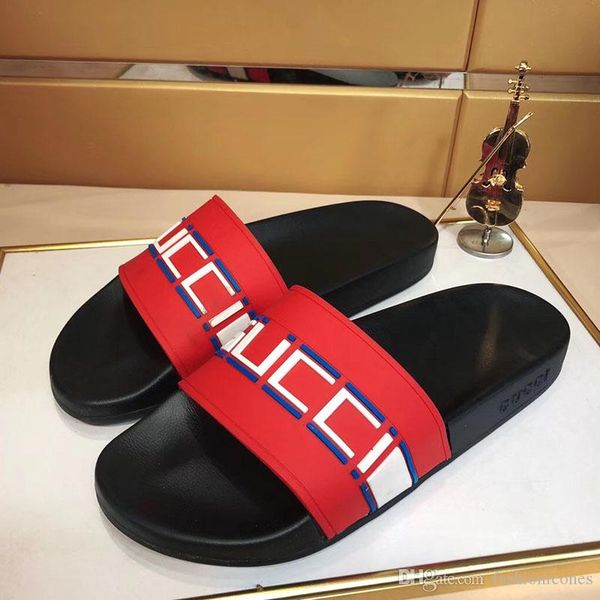 

2020 fashion luxury women sandals men's slippers summer classic beach shoes with box size 35-46, Black