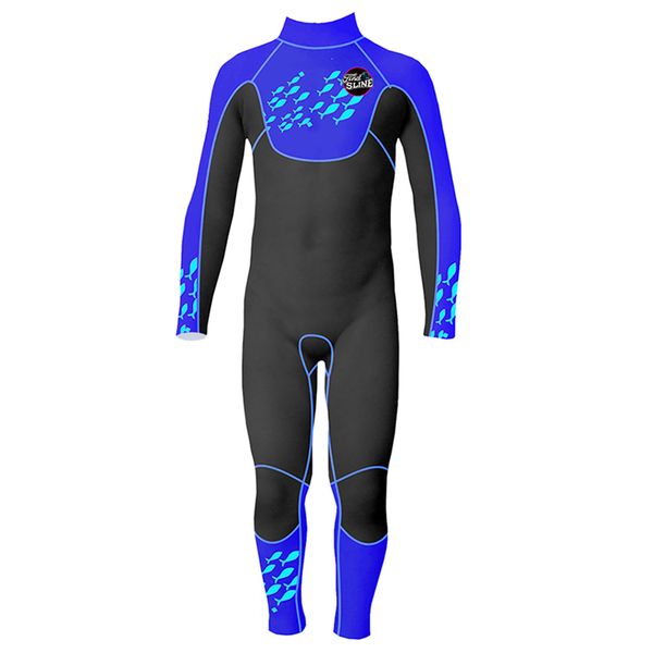 

slinx 2.5mm one piece full body long sleeve swimsuit kids wetsuit for boys uv protection keep warm for scuba diving swimming