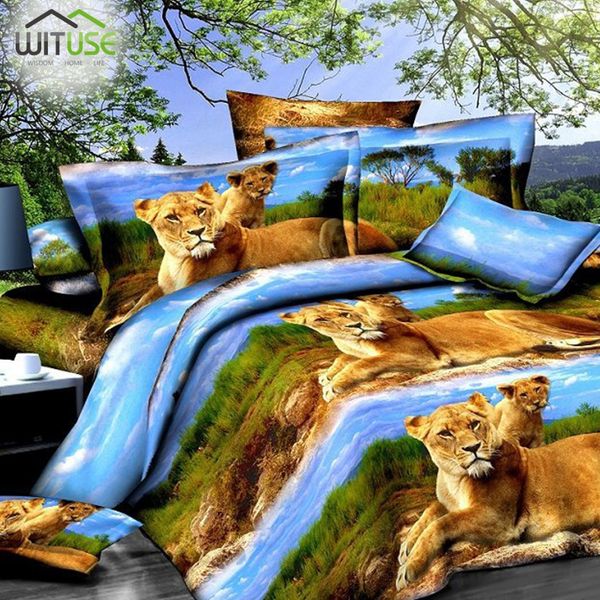 2019 Breathable 3d Bedding Set Animals Twin Queen Hd Duvet Cover