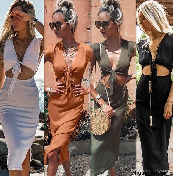 

sexy front bow бинты платье v-образным вырезом женщины повседневная мини бальные платья лета оболочки bodycon платье vestidos fs6048, Black;gray