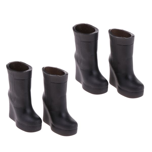 

black boots slipsole shoes for 12inch girl dolls clothes accessories gift