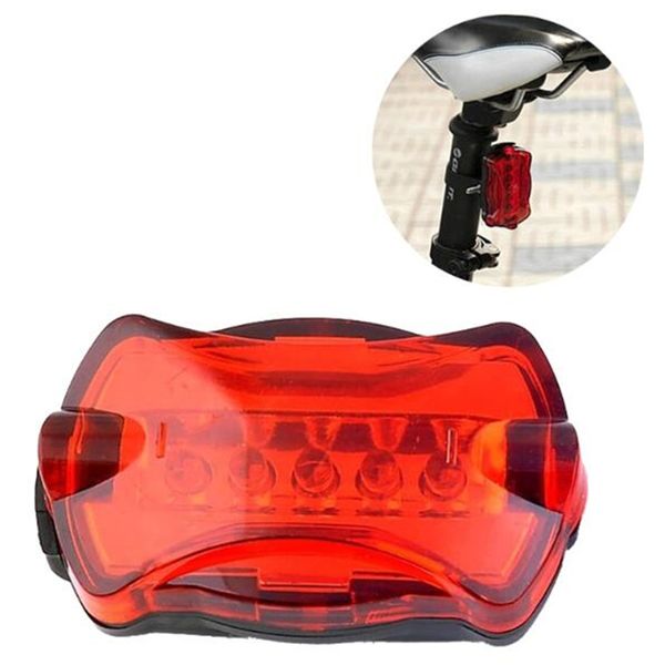 Luce per bicicletta ultra luminosa Luci posteriori per bicicletta Riflettore 5 LED rossi Accessori lanterna fanale posteriore a 6 funzioni