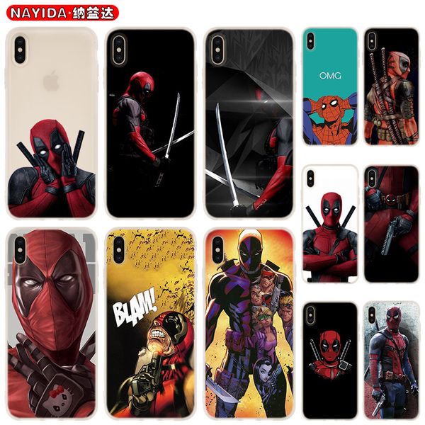 

soft phone case for iphone 11 pro x xr xs max 8 7 6 6s 6plus 5s s10 s11 note 10 plus huawei p30 xiaomi cover cool marvel deadpool