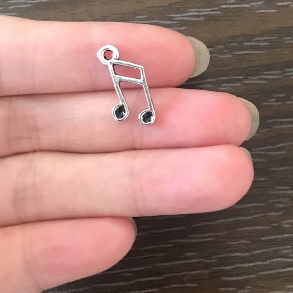 

wholesale diy charm music note charms antique silver tone pendant charm for bracelet necklace earring zipper pulls jewelry gifts, Bronze;silver