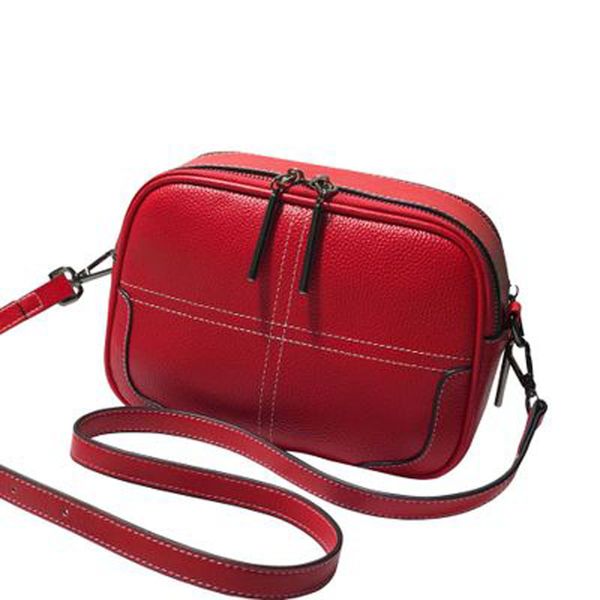 

geninus leather handbag 2019 new korean fashion wide shoulder strap shoulder bag messenger retro small square bag