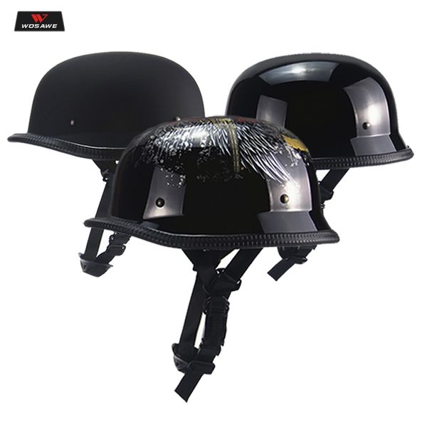 

motorcycle helmet half face vintage retro german scooter men's helmet head safety protection gear motorbike dot approved