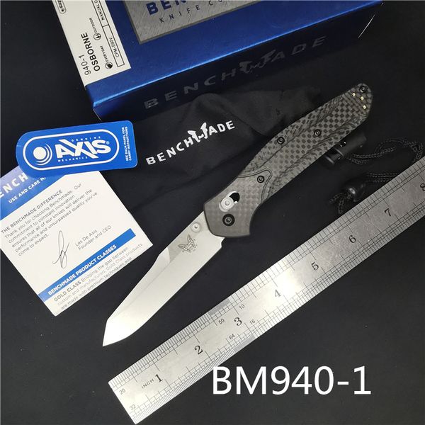 

Benchmade BM940 BM 940-1 Складной нож Osborne S90V Клинок, ручка из углеродного волокна Открытый кемпинг BM943 BM781 BM485 BM42 Складной нож BM62 C81