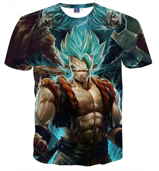 

мультфильм аниме вегета dragon ball z goku новые футболки женщины мужчины лето унисекс смешно 3d печати с коротким рукавом crewneck повседне, White;black