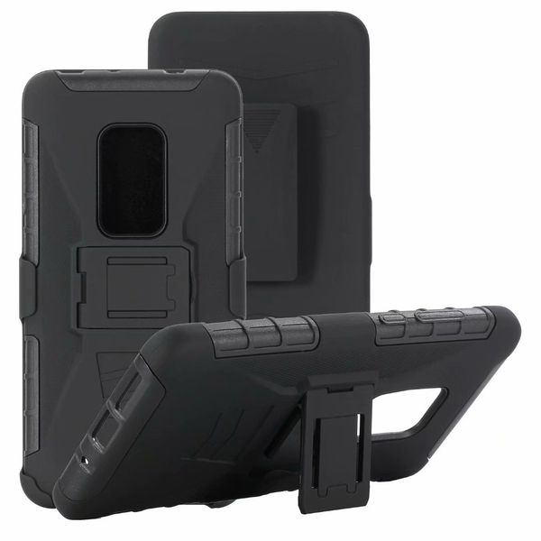 

rugged military grade heavy duty case with belt clip swivel holster & kickstand, compatible with huawei mate 20 mate 20 pro mate 20 lite