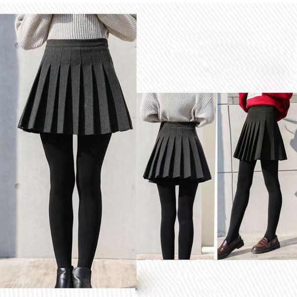 

women's fashion high waist pleated mini skirt slim waist casual tennis skirt, Black